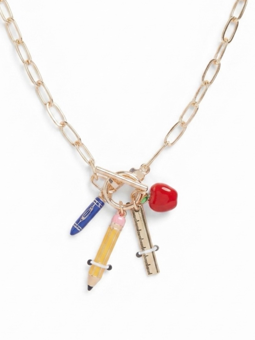 NWT ⚜️🍎⚜️ True To Form Teacher-Themed Charm Necklace
